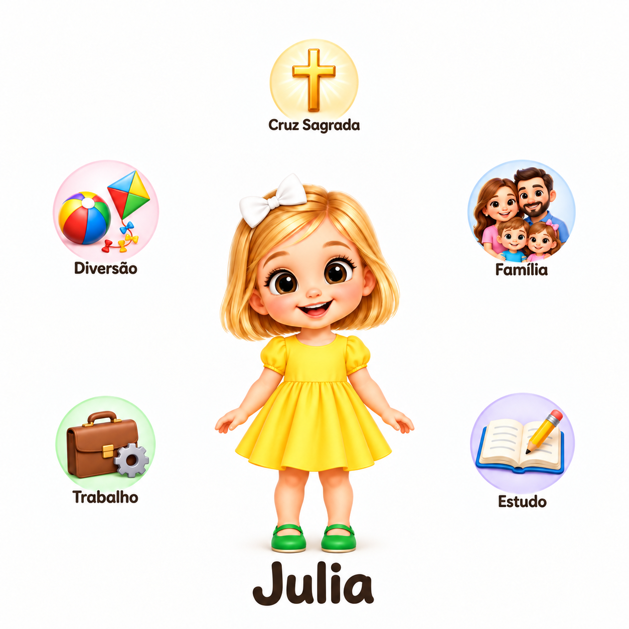 Julia e as áreas da rotina